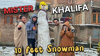 Making Tallest Snowman of Kashmir 😍