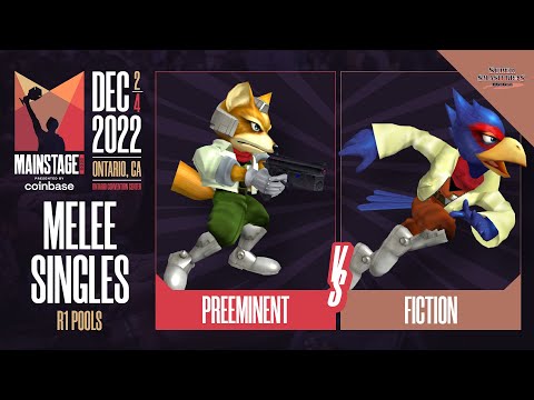 Preeminent (Fox) vs Fiction (Falco) - Melee Singles Pools Winners Semi-Final  - Mainstage 2022