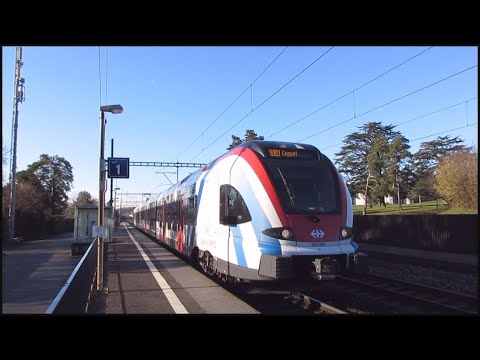 Départ du S L4 Léman Express à Tannay