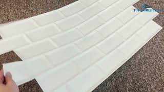 3D obkladový omyvatelný panel PVC Cihla bílá (966 x 484 mm)