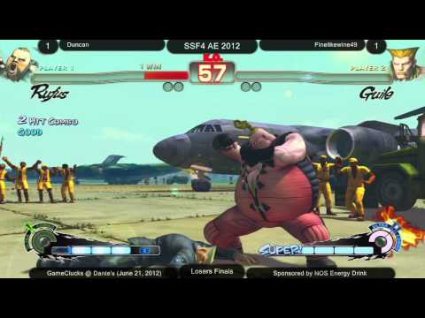 Duncan (RU) vs Finelikewine49 (GU) - Losers Finals - AE 2012 - GameClucks @ Dante's - GCFGL W16