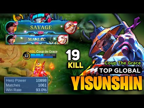 SAVAGE! Yi Sun Shin Best Build 2023 [ Yi Sun Shin Top Global Gameplay ] By Coup The Grace - MLBB