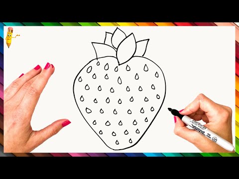 How To Draw A Strawberry Step By Step🍓 Strawberry Drawing Easy