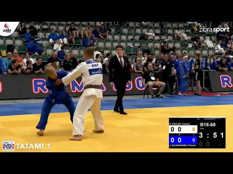 Nordic judo championship 2018 Patrick Pavlov - Joonatan Kujanhaara 60kg FINAL