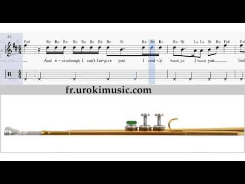 Cours de Trompette Ariana Grande problem Partitions Mélodie Сhansons Tuto Comment Jouer Tab Tablatur