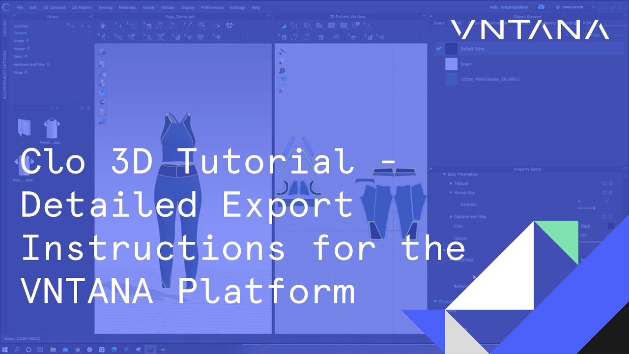 Clo 3D Tutorial - Detailed Export Instructions for the VNTANA Platform
