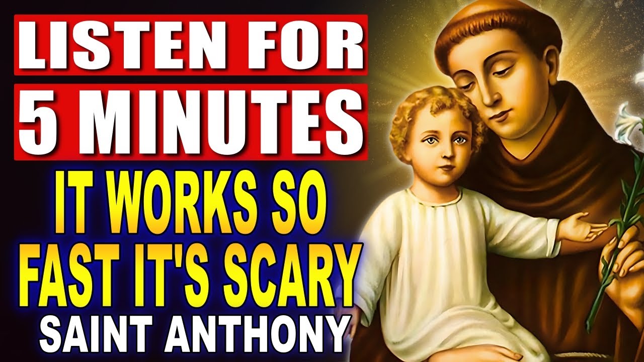 💖SAINT ANTHONY OF PADUA - POWERFUL PRAYER FOR RECEIVING AN URGENT MIRACLE 🙏