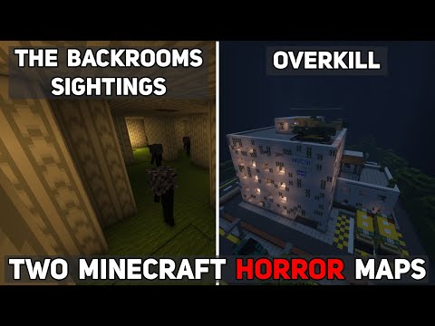Double Feature!! | TWO Minecraft Horror Maps: The Backrooms Sightings & Overkill