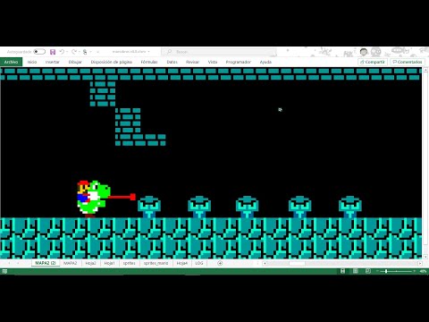 Mario Bros with Yoshi - Mario Excel  with VBA macros