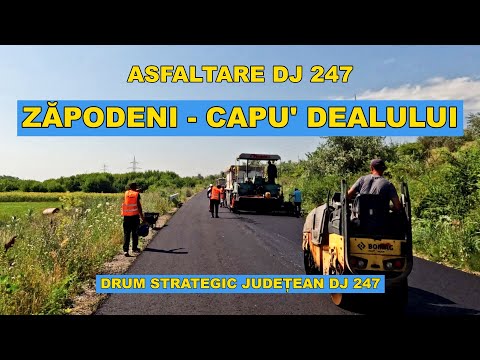 Asfaltare DJ 247 Zapodeni - Capu Dealului Drum Strategic Judetean Vaslui