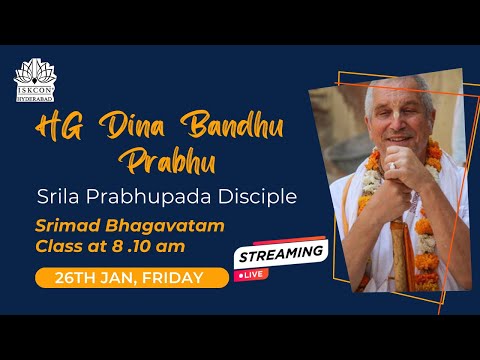 SB Class | SB 4.28.6 | HG Dina Bandhu Pr | 26-1-2024 | ISKCON Hyderabad