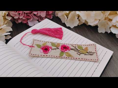 DIY Simple Fabric Bookmark - Vintage Embroidered Bookmark - School Stationery - Sewing Ideas