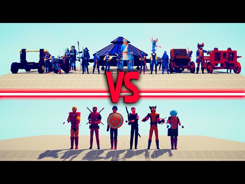 RANGED TEAM vs MARVEL TEAM | TABS - Totally Accurate Battle Simulator