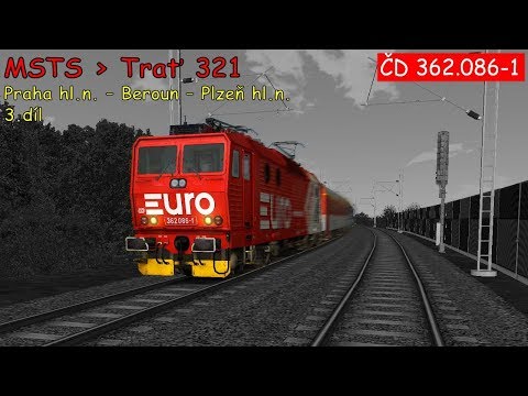 MSTS►Rx 754 Klabava►ČD 362.086-1►Trať321►Praha hl.n. - Plzeň hl.n. 3.díl
