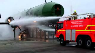 Dublin Airport Fire &amp; Rescue - Aircraft Fire Simulation ... Full HD