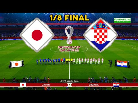 JAPAN vs CROATIA - 1/8 Final | FIFA World Cup Qatar 2022 Full Match All Goals - PES Gameplay PC
