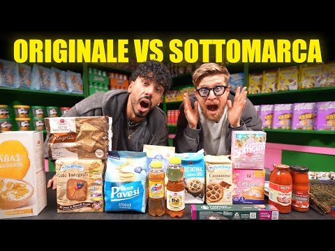 RICONOSCI IL CIBO ORIGINALE vs CIBO SOTTOMARCA DAVVERO SENZE SENSO - DADDA PERDE E SPACCA LO STUDIO!