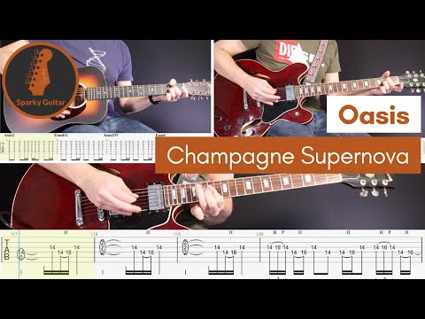Champagne Supernova - Oasis (Guitar Cover #130 with Tabs)
