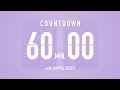 60 Min [ 1 Hour ] Countdown Flip Clock Timer / Simple Beeps 🫐 🔔