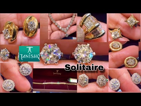 Tanishq New Solitaire Earrings with Price/Real Diamond Jewellery/Solitair/Bracelate/Necklace/Deeya