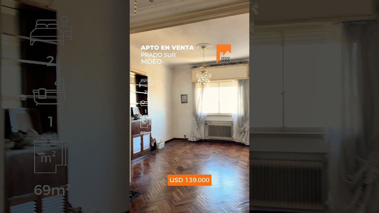 Apartamento 2 Dormitorios – Buen Metraje – Bajos Gastos Comunes - Video
