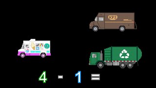 Vehicle Math - Subtraction 2 - The Kids' Picture Show