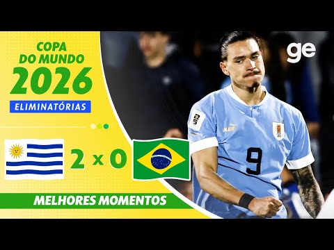 Gols e lances de Uruguai x Brasil