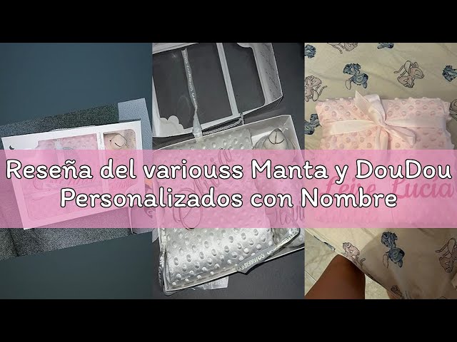 Vídeo relacionado con Danielstore Set de Manta + Dou Dou Personalizado con Nombre Bordado Sets de Regalo para Recién Nacido Baby Shower Canastilla Bebé Manta de Burbujas y Dou Dou Bordadas