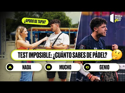 ¿CUÁNTO SABES DE PADEL? EL TEST 99% IMPOSIBLE que NO PUEDES SUPERAR