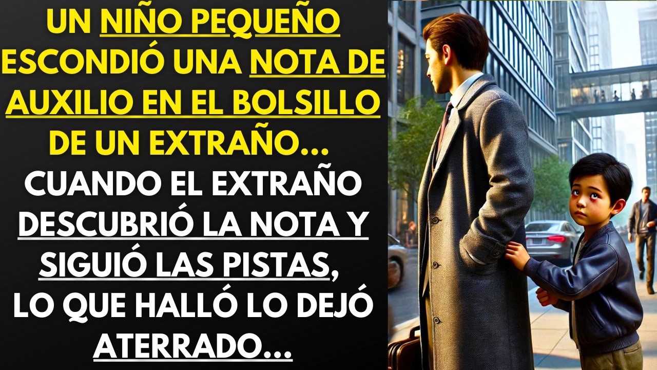 UN NIÑO PEQUEÑO ESCONDIÓ UNA NOTA DE AUXILIO EN EL BOLSILLO DE UN EXTRAÑO... CUANDO EL HOMBRE...