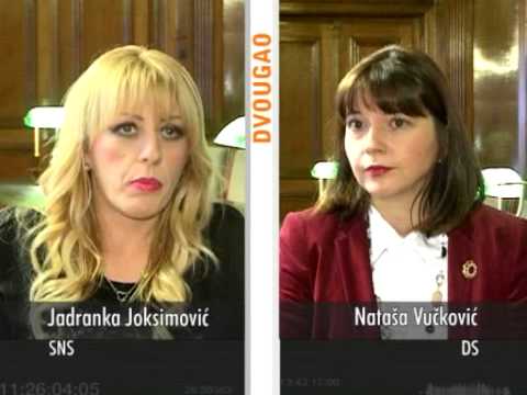 DVOUGAO Jadranka Joksimović SNS - Nataša Vučković DS