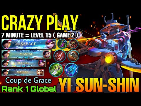 YSS SAVAGE & MANIAC! 100% OP Marksman (DOUBLE GAMEPLAY) - Top 1 Global Yi Sun Shin by Coup de Grace