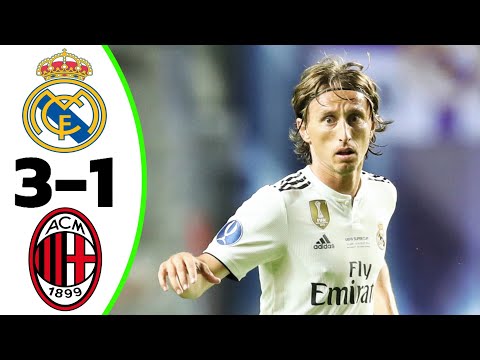 Real Madrid vs AC Milan 3-1 | Extended Highlights and Goals- HD