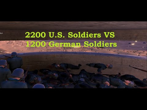 2200 U S  Soldiers VS 1200 German Soldiers | ULTIMATE EPIC BATTLE SIMULATOR