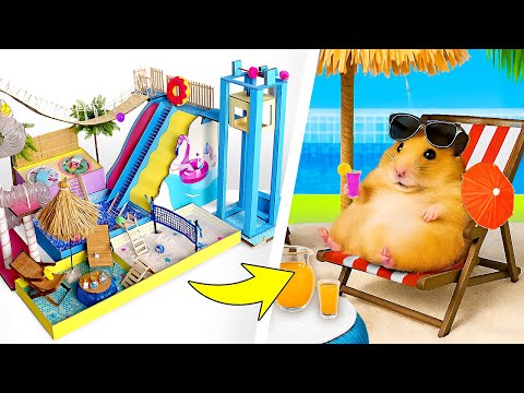 🐹Hamster Paradise! Even Hamsters Want Fun 🎉 | Build Water Park, Cool Maze & Cozy Shelter 🏡