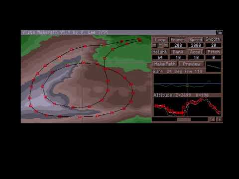 Amiga 600 Vampire 2 Vista Pro 3 Make Path real time Gold 2.7 Beta Demo