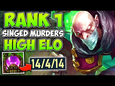 STOMPING CHALLENGER WITH CHEMTANK SINGED!! - Rank 1 Singed