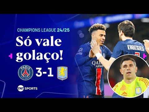 Gols e lances de PSG x Aston Villa