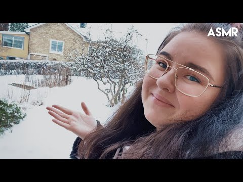 ASMR Ta 5 min och häng med mig ute i snön ♥