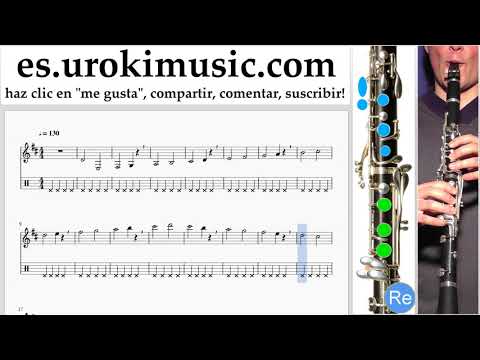 Tutorial de Clarinete Jingle Bell Rock Clases Notas Parte#1 um-i927