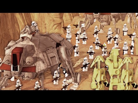 LEGO STARWARS CLONE CONVOY AMBUSHED! Nostalgic Battle Simulation