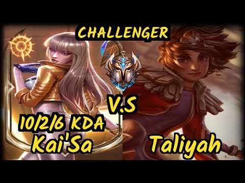 FLA Juzinho (KAI'SA) vs TALIYAH - 10/2/6 KDA BOTTOM ADC CHALLENGER GAMEPLAY - BR
