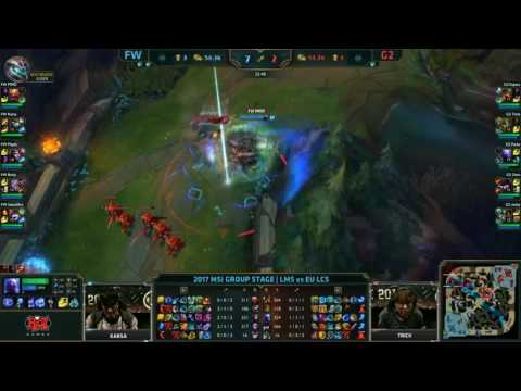 G2 vs FW Highlights - MSI 2017 - Day 1 Group Stage - G2 Esports vs Flash Wolves