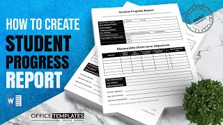 How to Make Student Progress Report in MS Word | DIY Tutorial