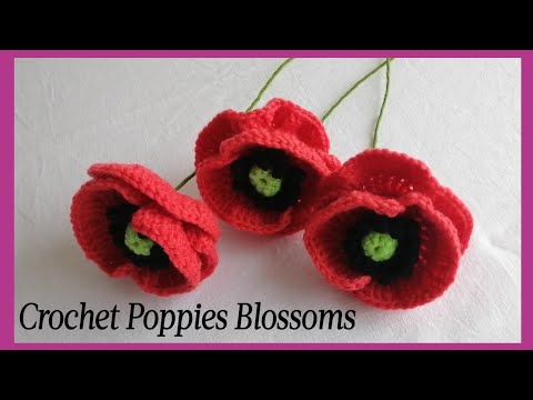 Crochet Poppy Blossoms