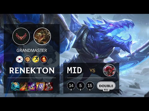 Renekton Mid vs Katarina - KR Grandmaster Patch 12.5