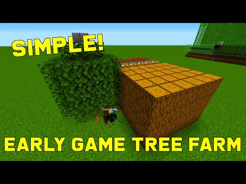 EASY Early Game Tree Farm - Logs and Wood! 1.20 | Best, Easy Minecraft Farms