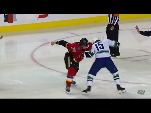 Derek Dorsett vs Micheal Ferland Oct 7, 2015