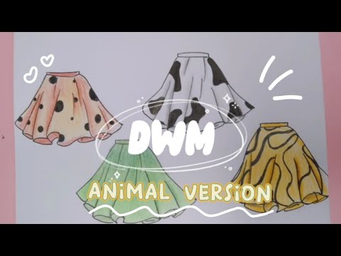 DRAWING WITH ME | MINI SKIRT ANIMAL VERSION ( COW, CROCODILE, TIGER, LADYBIRD ) | MUSFIRA ART