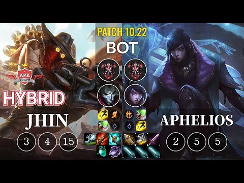 APK HyBrid Jhin vs Aphelios Bot - KR Patch 10.22